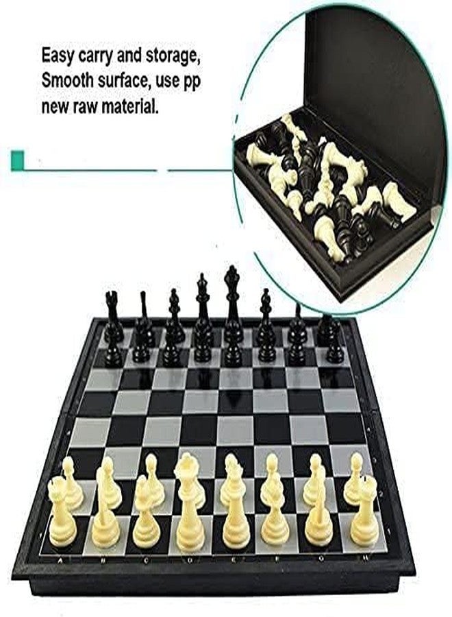 KERFORA Magnetic Chess Board Games, Small Portable Folding Chess Travel Set Classic Backgammon Sets and Checkers, Mini Party Travel Family Game - Image 2